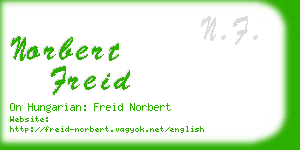 norbert freid business card